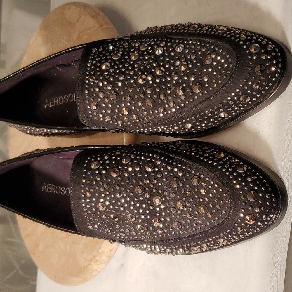 BEDAZZLED AEROSOLES LOAFERS - Picture 3 of 8